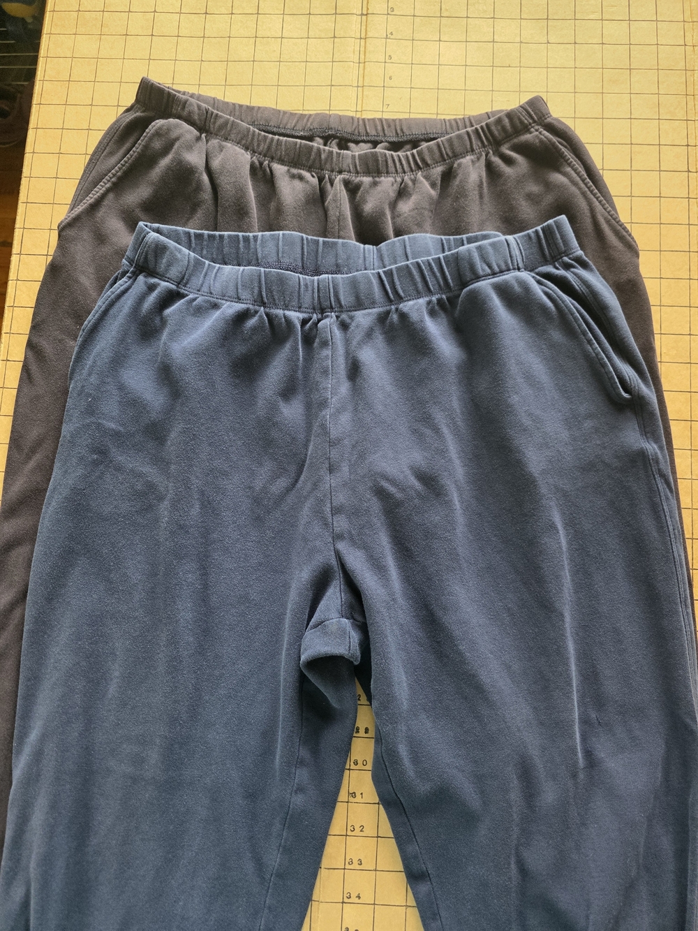 Lands’ End Sport Knit Straight‑Leg Pants Bundle  Blue & Gray Size L (14–16)